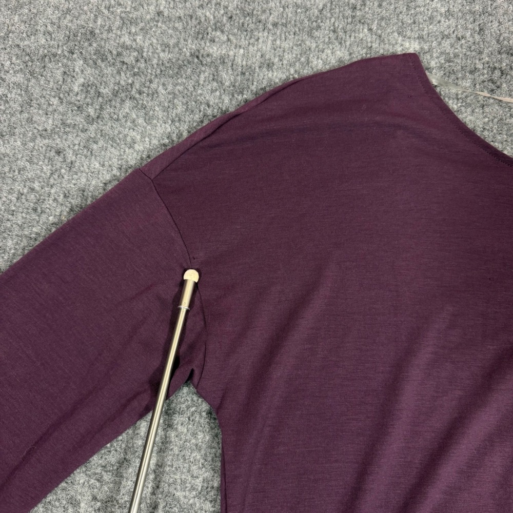 Lucy Yoga Girl LS Tunic Ruched Side Womens Large L Blackberry Purple NEW* - Picture 6 of 8